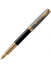 Писалка Parker Royal Sonnet Premium Chiselled Silver & Black GT