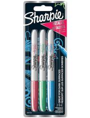 Комплект перманентни маркери Sharpie, 3 цвята металик (розов, зелен, син)