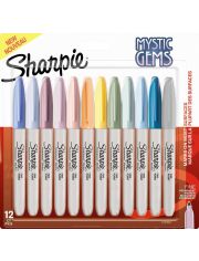 Комплект перманентни маркери Sharpie Mystic Gems, 12 цвята