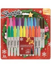 Комплект перманентни маркери Sharpie Christmas Edition, 24 цвята