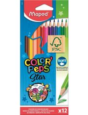 Цветни моливи Maped Color' Peps, 12 цвята