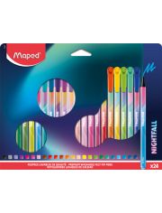 Тънкописци Maped Nightfall, 24 цвята