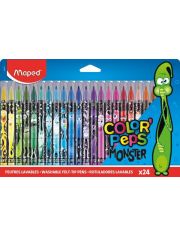 Флумастери Maped Color'Peps Monster, 24 цвята