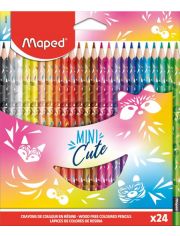 Цветни моливи Maped Mini Cute, 24 цвята