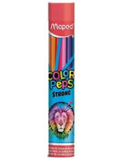 Цветни моливи Maped Color'Peps Strong, 12 цвята в метален тубус