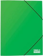 Папка с ластик Single Colour Spree, зелена