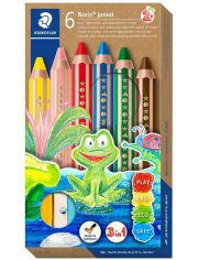 Комплект Staedtler Noris Junior 3 в 1, 6 цвята