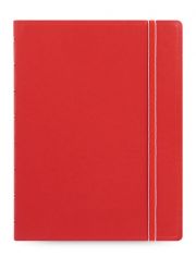 Тефтер Filofax Notebook Classic A5 Red със скрита спирала, ластик и линирани листа