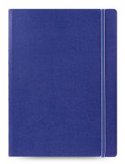 Тефтер Filofax Notebook Classic A4 Blue със скрита спирала, ластик и линирани листа