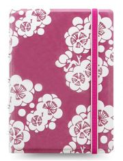 Тефтер Filofax Notebook Impressions Pocket Pink and White със скрита спирала и линирани листа