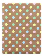 Тефтер Filofax Classic Pastel Spots A5 с линирани листа и скрита спирала