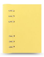 Тефтер Filofax Clipbook Classic Pastels Personal Notebook Lemon с метални рингове