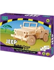 3D пъзел Robotime - Green Board Games Build & Drive Jeep