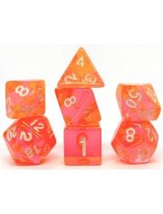 Комплект зарчета за настолни игри Dice4Friends: Dice Set - Coral, 7 бр.