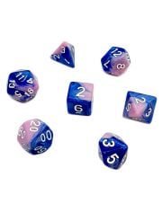 Комплект зарчета за настолна игра Dice4Friends: Dice Set - Pink Galaxy, 7 бр.