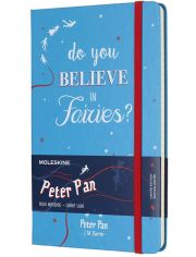 Класически тефтер Moleskine Peter Pan Fairies с твърди корици и линирани страници