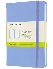 Джобен светлосин тефтер Moleskine Classic Hydrangea Blue с твърди корици и нелинирани страници