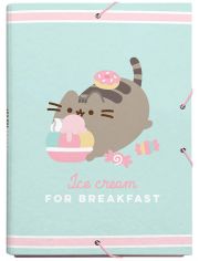 Папка Grupo Erik - Pusheen The Cat с ластик - Ice Cream For Breakfast