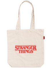 Шопинг чанта Stranger Things Logo, бяла