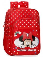 Раница Pepe Jeans Minnie Rainbow Red с едно отделение, червена