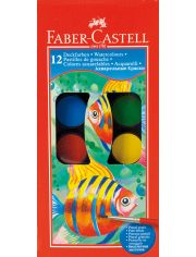 Акварелни бои Faber-Castell, 12 цвята - малка кутия