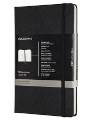 Черен тефтер Moleskine Pro Collection Large Black с твърди корици