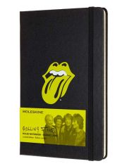 Черен тефтер Moleskine Rolling Stones с широки редове, Limited Edition