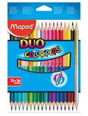 Цветни моливи Maped Color'Peps Duo, 18 бр., 36 цвята