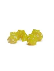 Комплект зарчета за настолни игри Dice4Friends: Dice Set - Yellow/White, 7 бр.