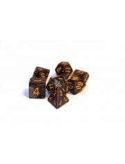 Комплект зарчета за настолни игри Dice4Friends: Dice Set - Black/Gold, 7 бр.