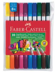 Двойни флумастери Faber-Castell, 10 цвята