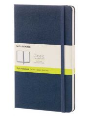 Сапфирено син тефтер Moleskine с твърди корици, нелиниран