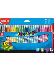 Флумастери Maped Color Peps Jungle, 24 цвята