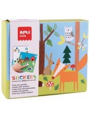 Игра със стикери Apli Kids - Геометрични фигури, в гората