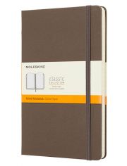 Класически кафяв тефтер Moleskine Classic Earth Brown с твърди корици и линирани страници