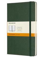 Класически лавровозелен тефтер Moleskine Classic Myrtle Green с твърди корици и листа на широки редове