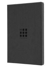 Класически тъмносин кожен тефтер Moleskine Leather Avio с твърди корици и линирани страници