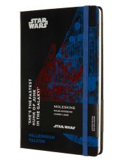 Класически тефтер Moleskine Limited Editions Star Wars Millennium Falcon с твърди корици и линирани страници