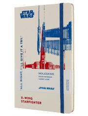 Класически тефтер Moleskine Limited Editions Star Wars X-Wing с твърди корици и линирани страници