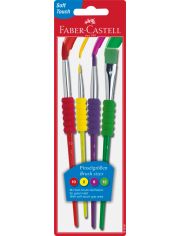 Комплект четки за рисуване Faber-Castell Soft Touch, № 10, 2, 6, 10