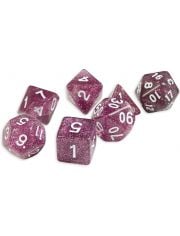 Комплект зарчета за настолни игри Dice4Friends: Dice Set - Confetti Dark Purple, 7 бр.