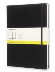 Голям черен XL тефтер Moleskine с твърди корици, нелиниран