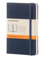 Джобен тъмносин тефтер Moleskine с твърди корици, линиран