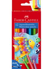 Цветни моливи Faber-Castell, 12 цвята + четка