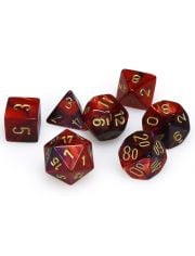 Комплект зарчета за настолни игри Chessex: Opaque Polyhedral лилави, 7бр.