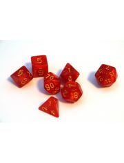 Комплект зарчета за настолни игри Dice4Friends: Dice Set - Red/Gold, 7 бр.