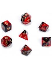 Комплект зарчета за ролеви игри Chessex: Gemini Polyhedral червени, 7бр.