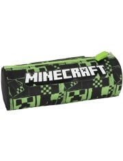 Ученически несесер Panini Minecraft Pixels Green с едно отделение, цилиндричен