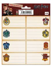 Ученически етикети Harry Potter - Hogwarts Houses, 16 бр.