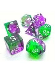 Комплект зарчета Dice4Friends: Dice Set - Violent Evergreen, 7 бр.